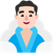 Man in Steamy Room- Light Skin Tone emoji on Microsoft